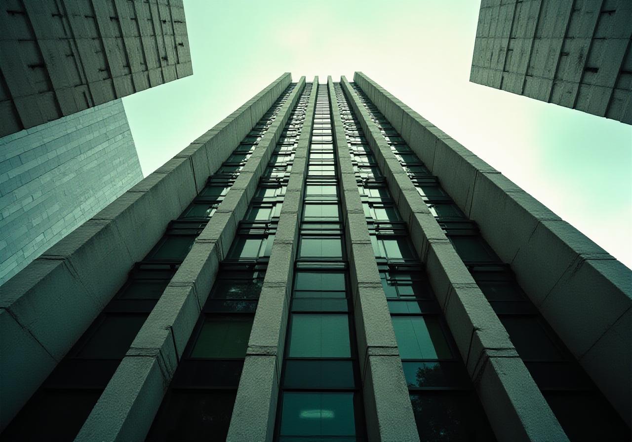 Brutalist skyscraper architecture in New York City